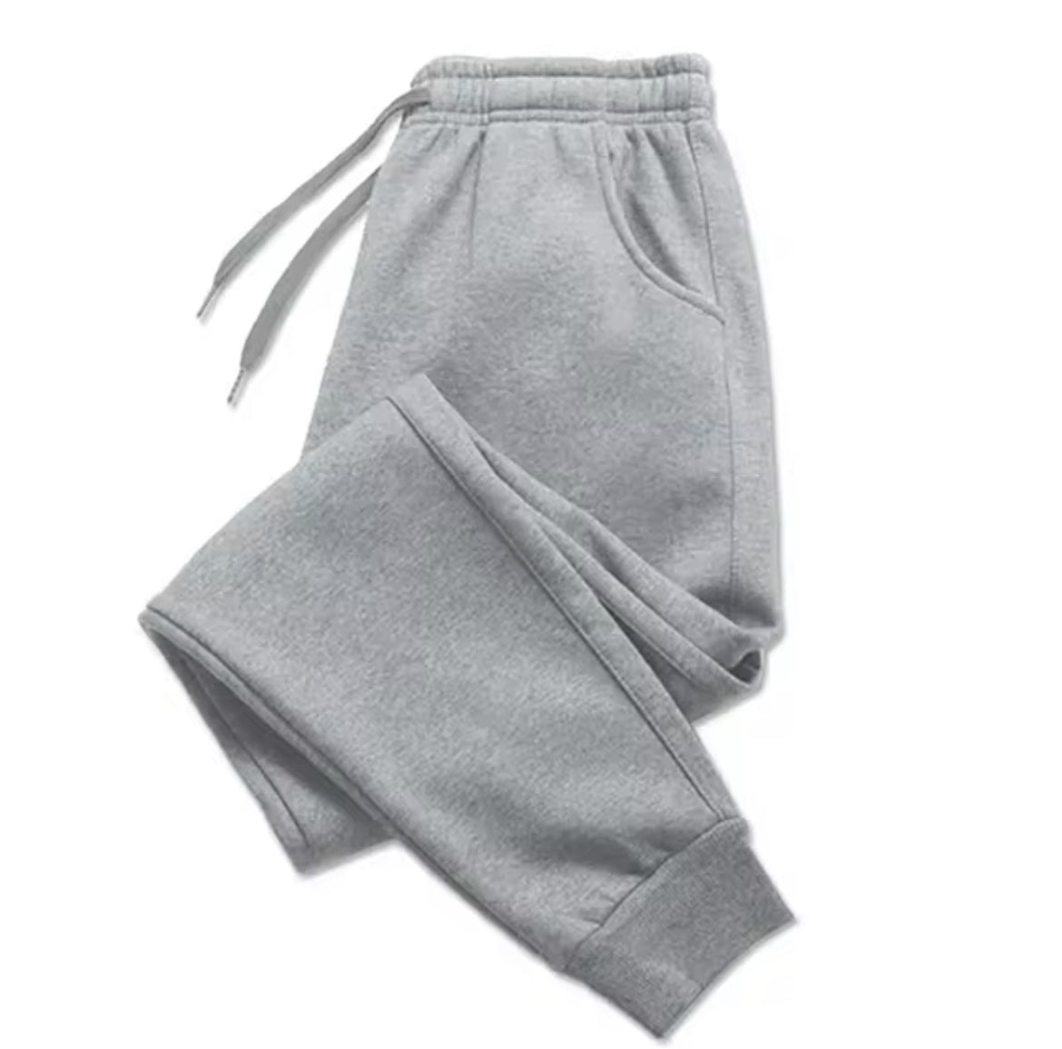 Plain Grey Men's Streetwear Sweatpants