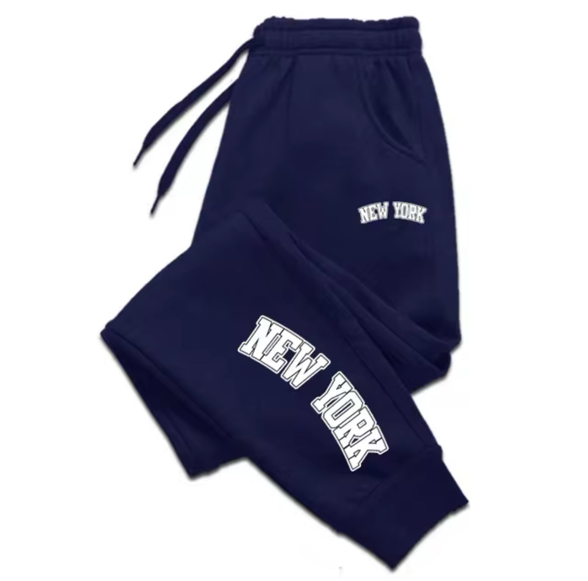 Blue New York Style Men's Streetwear Sweatpants