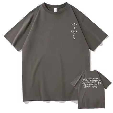 Grey Cactus Jack Men's Streetwear Shirt