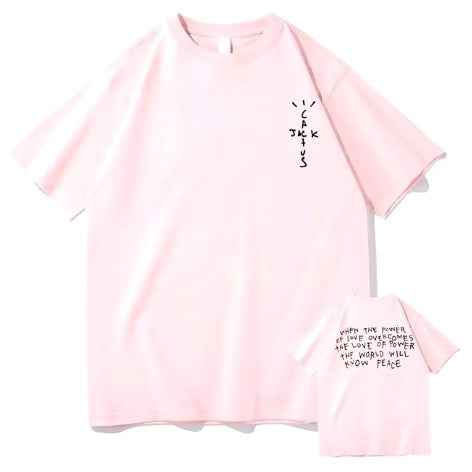 Pink Cactus Jack Men's Streetwear Shirt