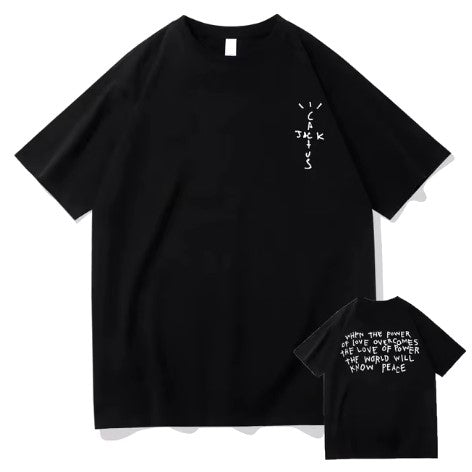 Black Cactus Jack Men's Streetwear Shirt