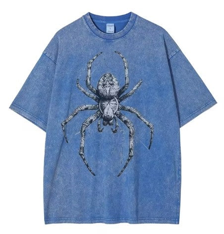 Blue Spider Style Men's Streetwear Shirt